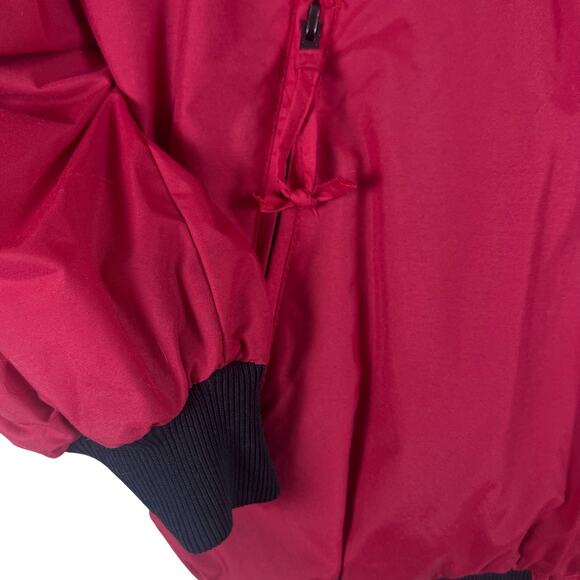 Vintage Red Nylon Fleece Lined Bomber Jacket XL | Workwear Utility 90s Y2K Retro - Picture 11 of 14
